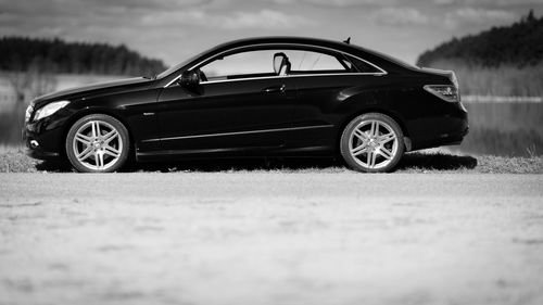 Vintage car on snow