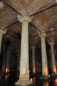 Low angle view of illuminated ceiling