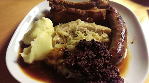 Close-up of served food