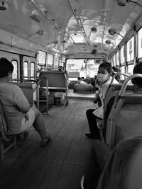 People sitting in train