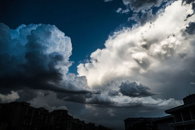 Low angle view of cloudy sky