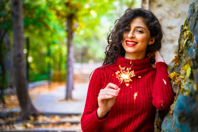 Portrait of a smiling young woman