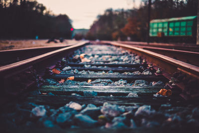 Railroad tracks against sky