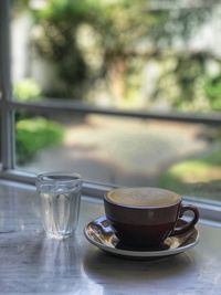 Close-up of coffee on table