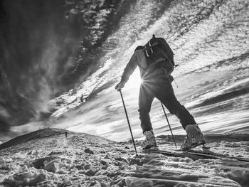 Ski mountaineer in the italian alps