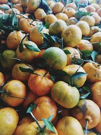 Full frame shot of apples for sale at market stall