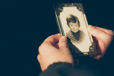 Close-up of woman in background