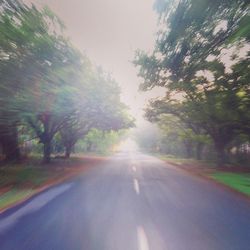 Road passing through country road