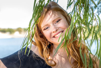 Portrait of smiling teenage girl