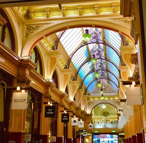 View of illuminated interior