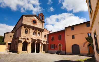 Low angle view of historic building against sky