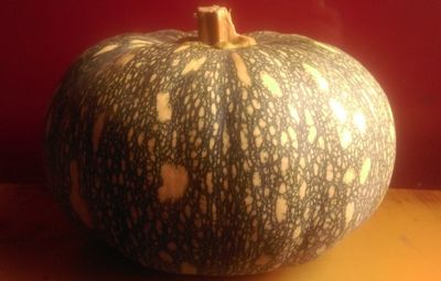 Close-up of pumpkin on table