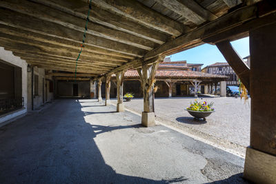 Central place of lautrec village, tarn, france