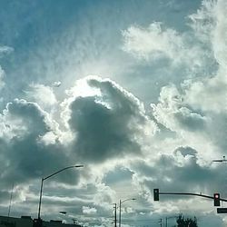 Low angle view of cloudy sky