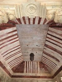 High angle view of ceiling in temple