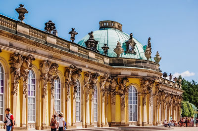 Low angle view of historical building