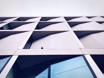 Low angle view of modern building against sky