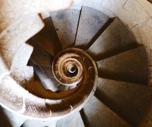 Close-up of spiral staircase