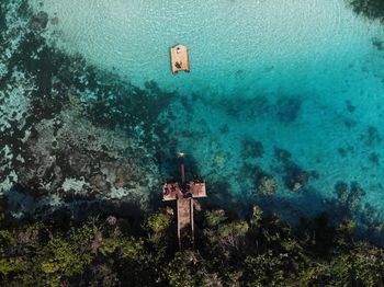 Aerial view of coastline