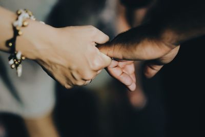 Close-up of hands