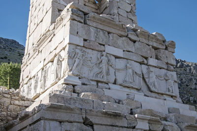 Low angle view of historical building against sky