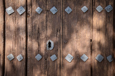 Full frame shot of wooden door