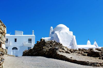 Built structure against clear blue sky