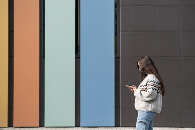 Girl writing message