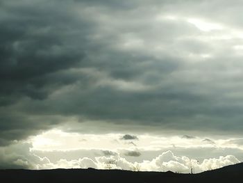 Low angle view of storm clouds in sky