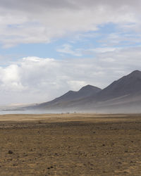 Scenic view of desert against sky