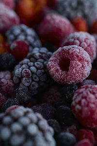 Frozen berries, full frame