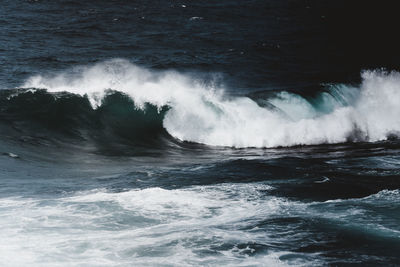 Waves rushing towards shore