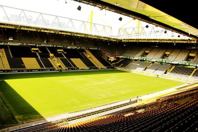 View of soccer stadium