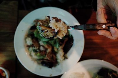 Close-up of food in plate