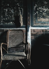 Close-up of window at home