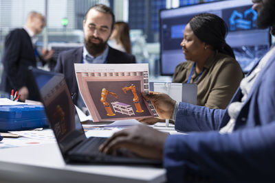 Business colleagues working at office