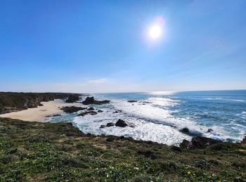 Scenic view of sea against sky