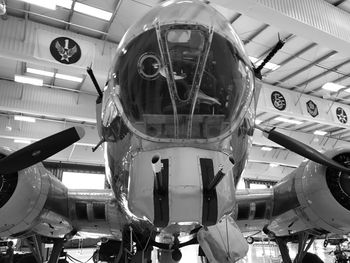 Low angle view of airplane at airport