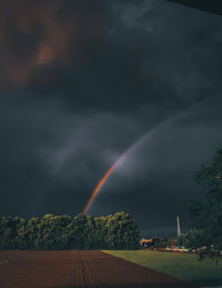 Scenic view of rainbow against sky