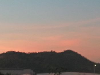 Silhouette trees against sky during sunset