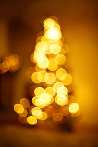 Defocused image of illuminated lights