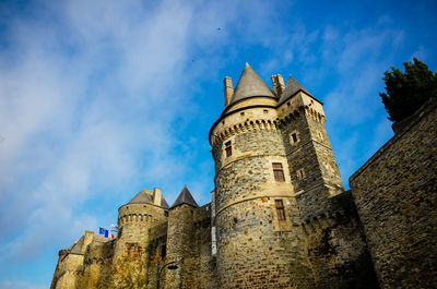 Low angle view of historic building against sky