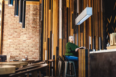 Man sitting on table
