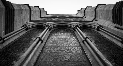 Low angle view of historic building against sky