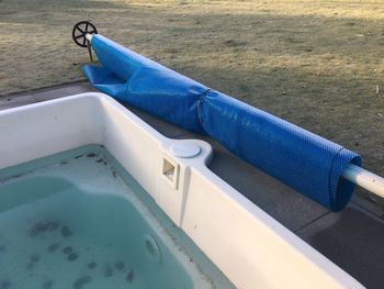 High angle view of swimming pool