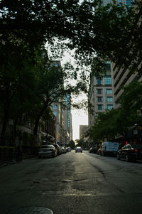 View of street in city