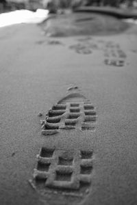 Close-up of sand on beach