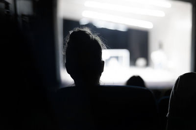 Audience watching theater play