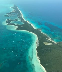 High angle view of sea shore