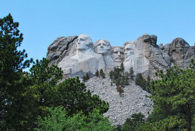 Mount rushmore in the summer